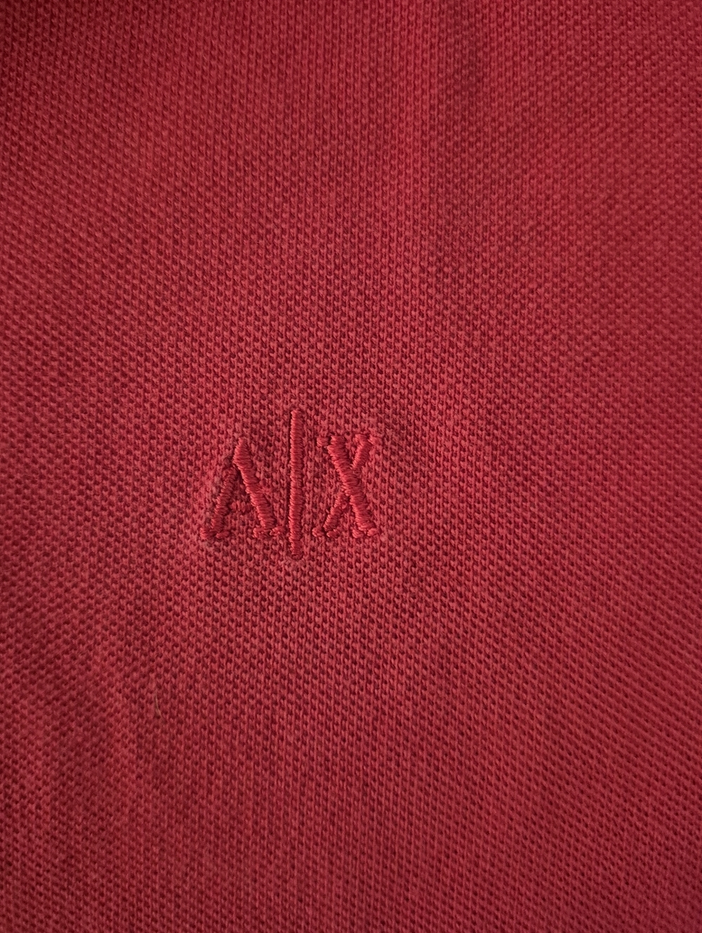 Armani Exchange A|X Women’s Red Fitted Polo Shirt Size S 100% Cotton Slim Fit - Picture 3 of 7